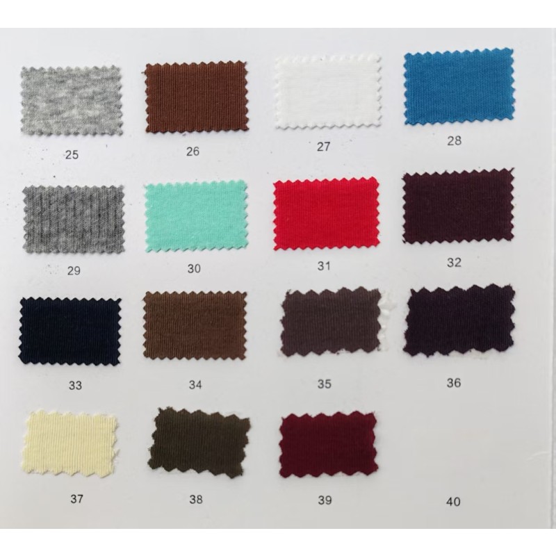 100% Organic Cotton Rib 1*1 150gsm High Twist Ribbed Fabric Summer High Quality  Women's Clothing Home Wear Camisole Vest Fabric