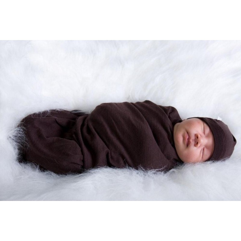 Eco-friendly Bamboo Jersey Baby Wrap With Hat Super Soft Bamboo Jersey Wrap Blanket Wraps Security Blanket Toddler Blanket