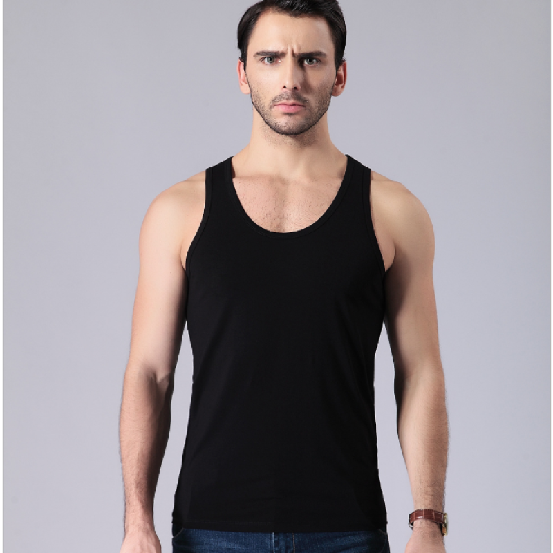 Super Soft 95%Bamboo 5%spandex Men Tank Top  Summer Sports Vest Men Waistcoat Singlet Fashion Sleeveless Garment