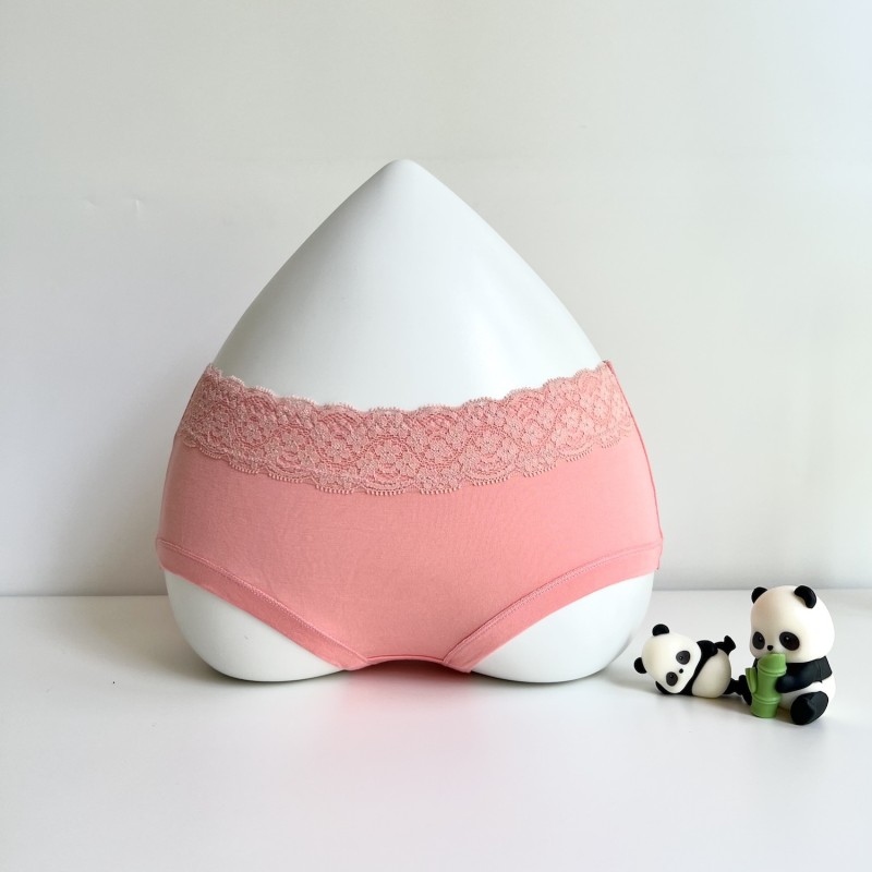 Bamboo Underwear Lace Side Female Underwear Women Panties Wholesale High Quality Lady Hipster Spandex / Bamboo Fiber Breathable