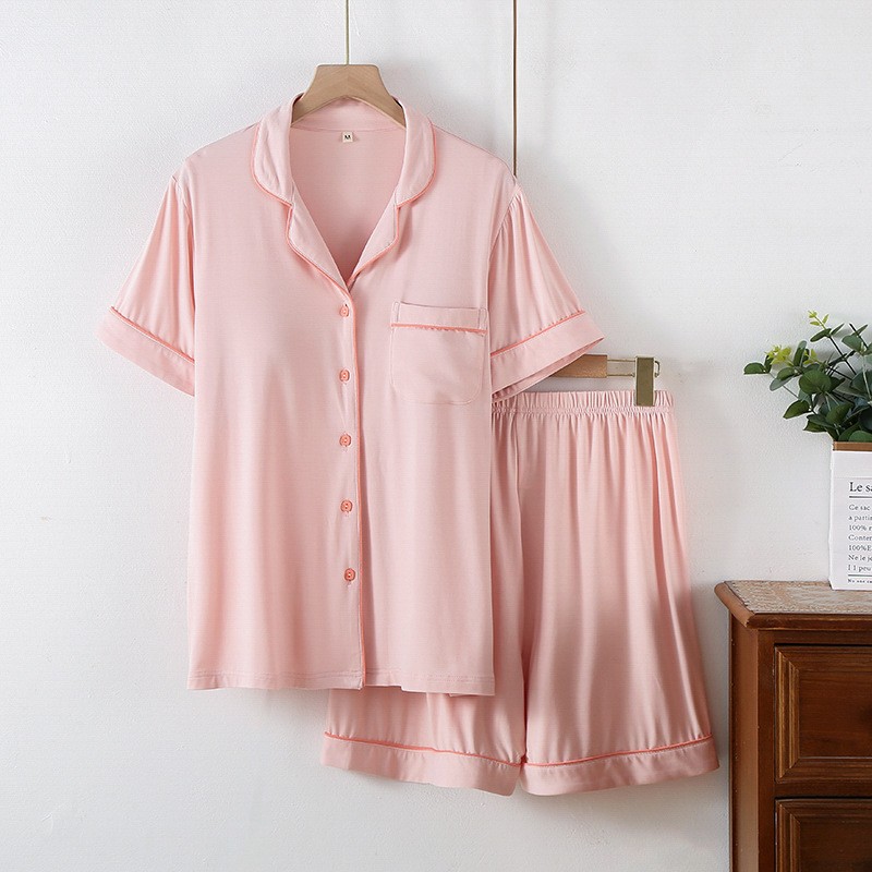 In Stock Luxury Ladies 93%Bamboo 7%Spandex Loungewear Sets Customize Women Sleepwear Set Women's Pajamas Set