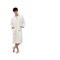 High Quality Original Design Star Hotel Unisex 100% Bamboo Terry Bathrobe Luxury Bathrobe Breathe Freely Bathrobe