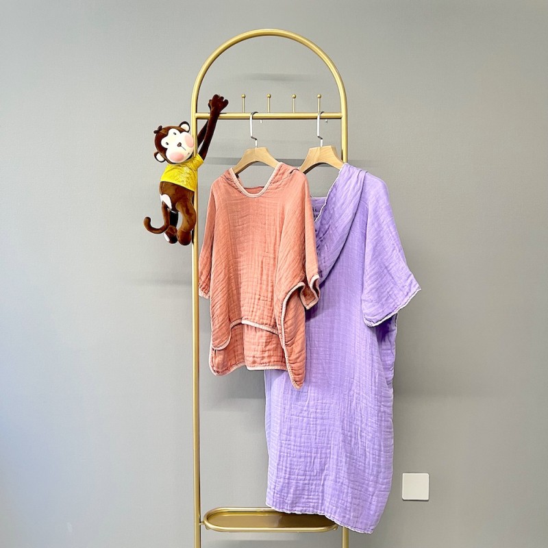 Liahren Bamboo Muslin Hooded Poncho for Men Women  Ultra Soft  Lightweight Quick Dry Adult Beach/Pool/Surf Poncho Towel Cover-up