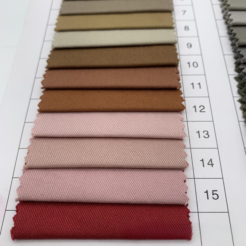 79.5% Organic Cotton 19% Polyester 1.5% Spandex 190gsm Stretch Twill  Soft Sustainable Fabric for Jackets & Workwear