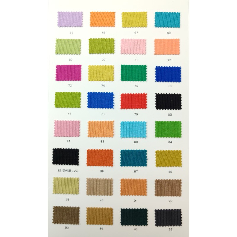 Stock 94%Organic Bamboo 6%Spandex 260GSM Bamboo Fabric 2x2 Super Soft Fine Rib Knit Fabric for Tshirt and Loungewear