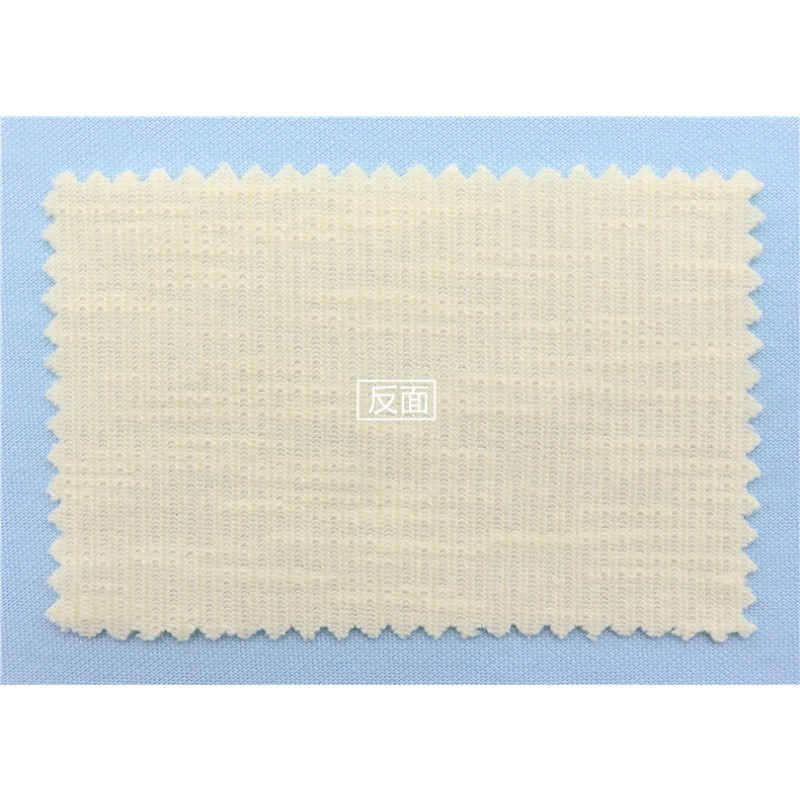 New 27% Organic Cotton 67%Recycle Polyester 6%Spandex Jersey 230gsm 165cm Slubbed Jacquard Knit Fabric for Women's Apparel