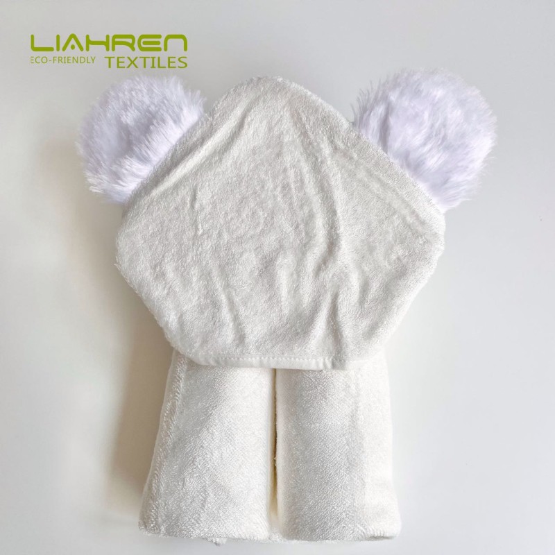 Best Sale 500GSM Thick Hooded Baby Towel Comfortable Bamboo Bath Towel Fluffy Big Ear Design Bamboo Hooded Towel for Newborn