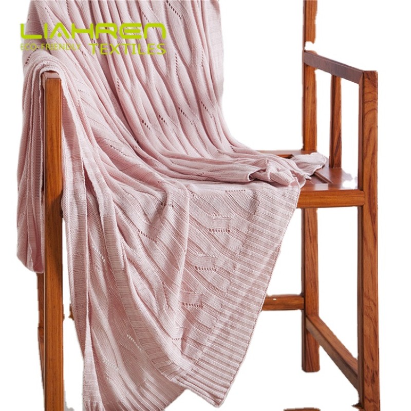 Super Soft 100% Bamboo Blanket Knitted Baby Blanket High Quality Bamboo Knit Throw Blanket