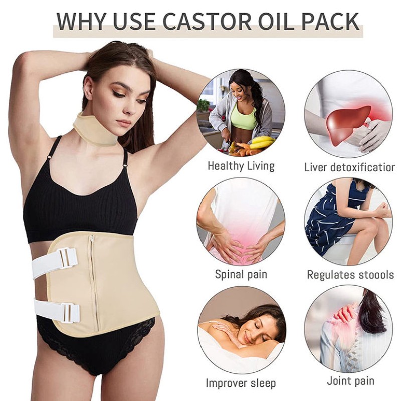 Castor Oil Pack Supplier - Adjustable Strap Organic Cotton