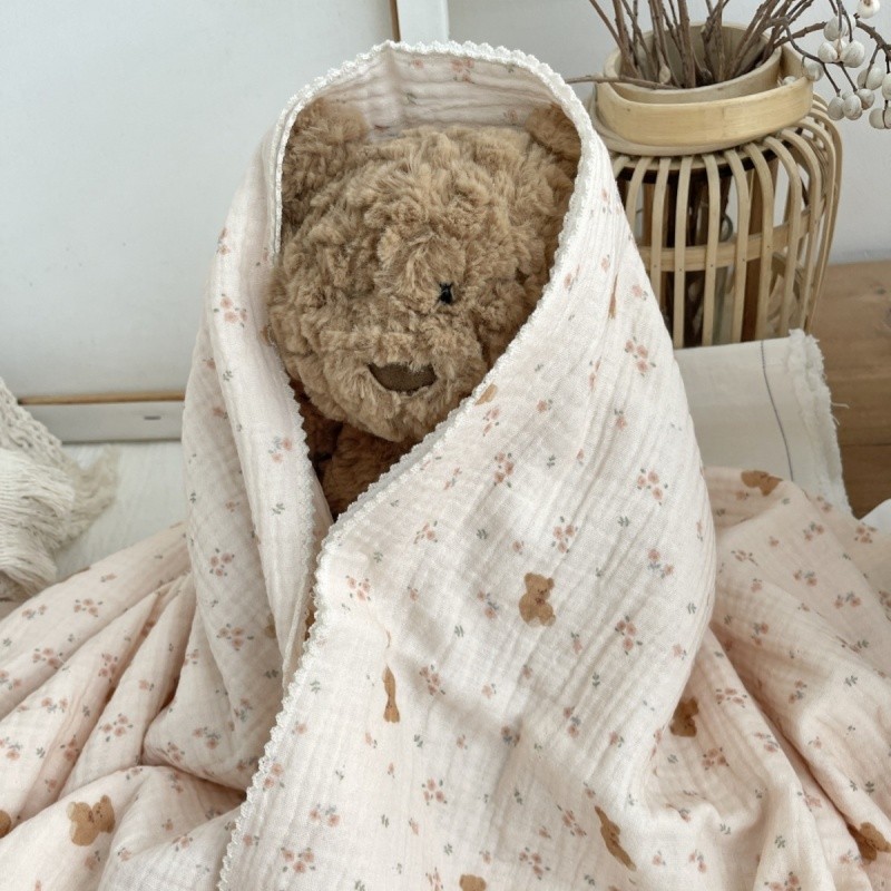 Swaddle Blanket Manufacturer - Floral Plaid 100% Cotton