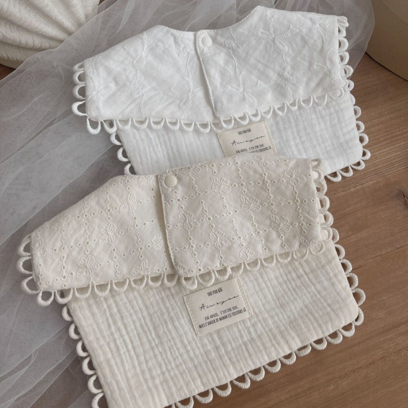 Baby Bib Factory - Adjustable Lace-Trimmed Bow