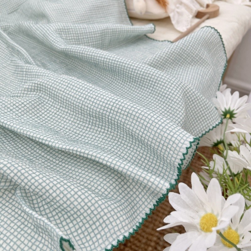 Swaddle Blanket Manufacturer - Floral Plaid 100% Cotton