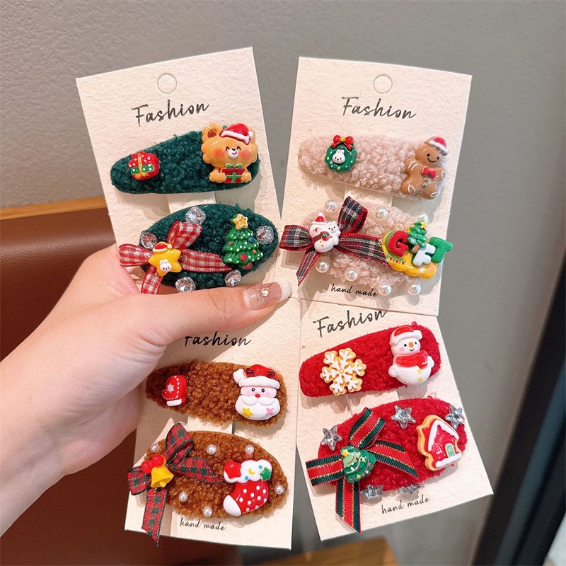 Hair Clip Manufacturer - New Alloy Bow Christmas Theme