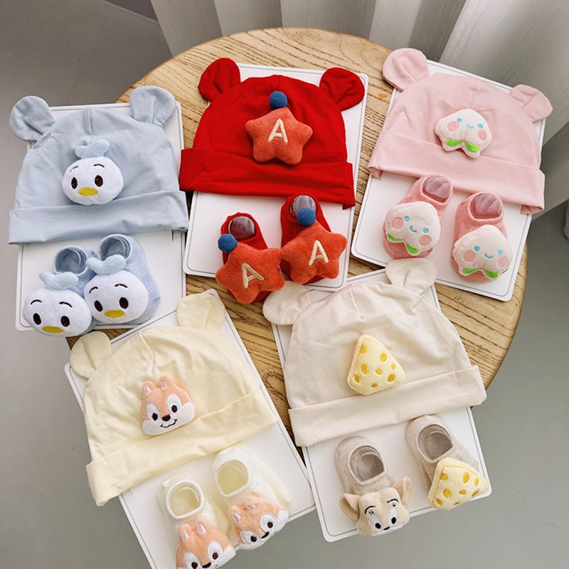 Baby Gift Set Factory - Cute Animal Ear Hat Socks