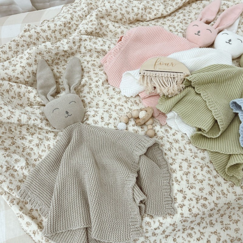 Baby Blanket Manufacturer - Cotton Knit Crochet Bunny