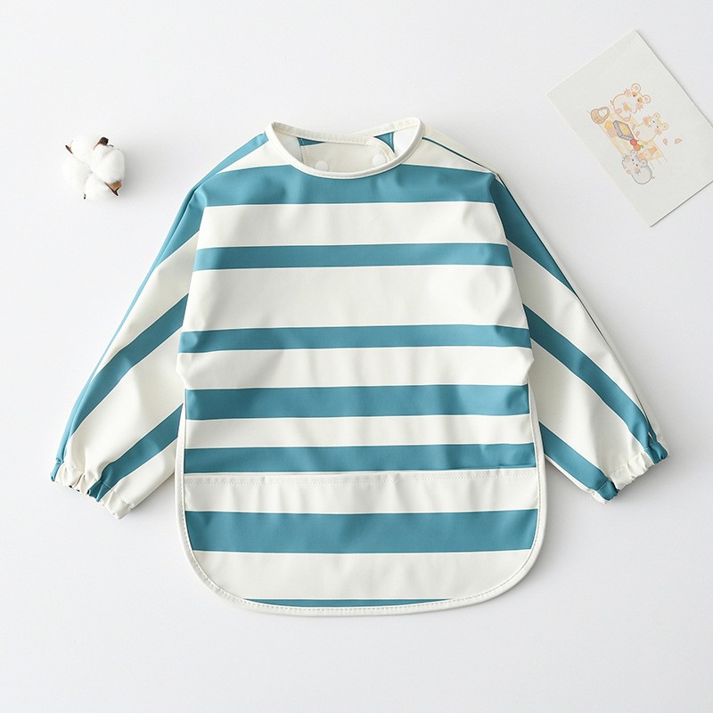 Feeding Bib Manufacturer - New Classic Striped PU Waterproof