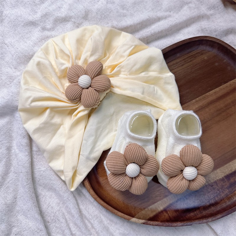 Baby Set Manufacturer - Bow Turban Socks Pearl Lace