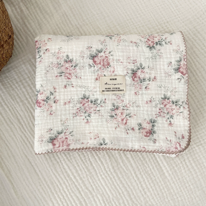 Baby Blanket Factory - Ins Floral Soft Cotton