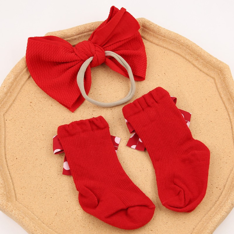 Baby Headband Set Manufacturer - Christmas Gift Dot Plaid