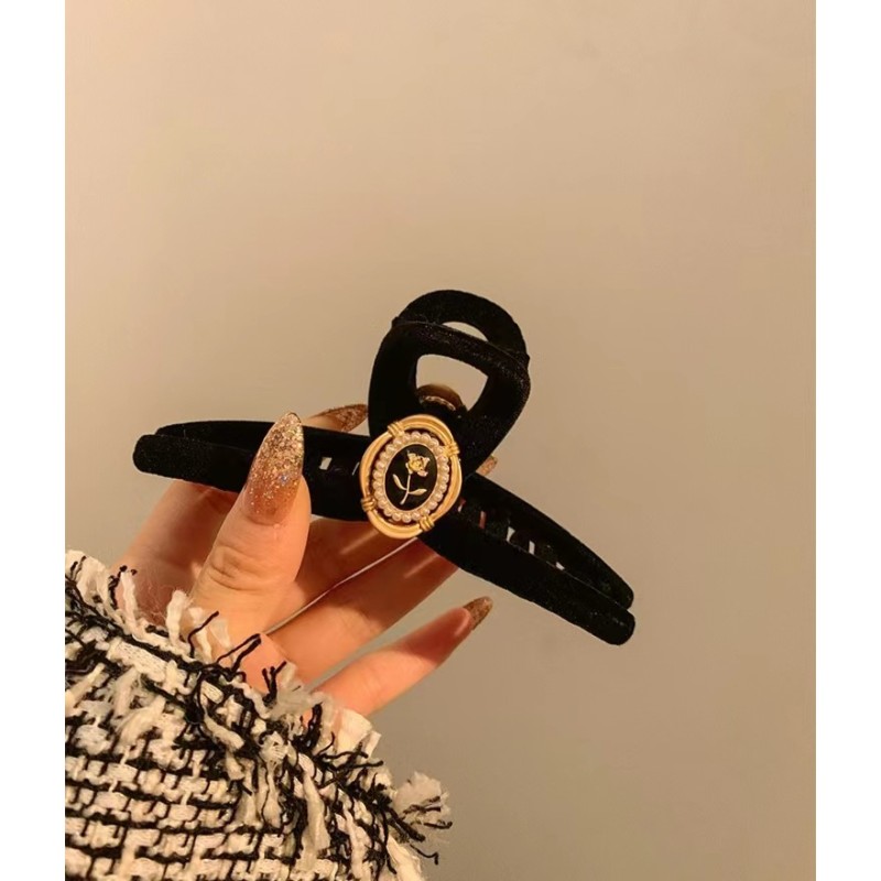 Hair Clip Supplier - High End Velvet Rose Bow