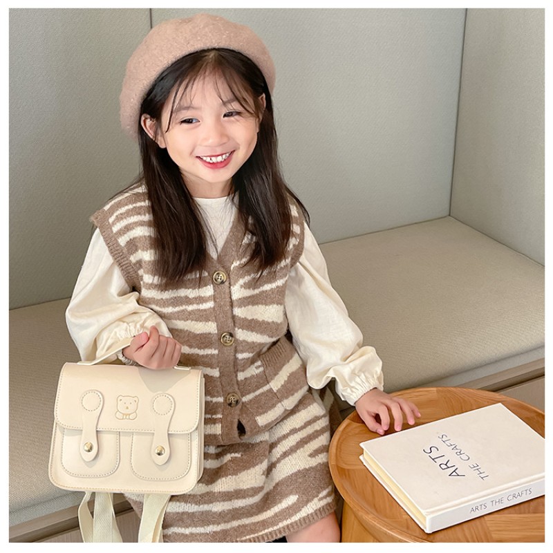 Children Backpack Factory - Vintage PU Cartoon Bear