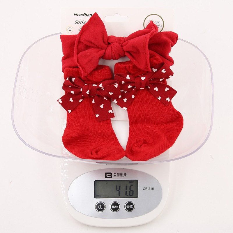 Baby Headband Set Manufacturer - Christmas Gift Dot Plaid