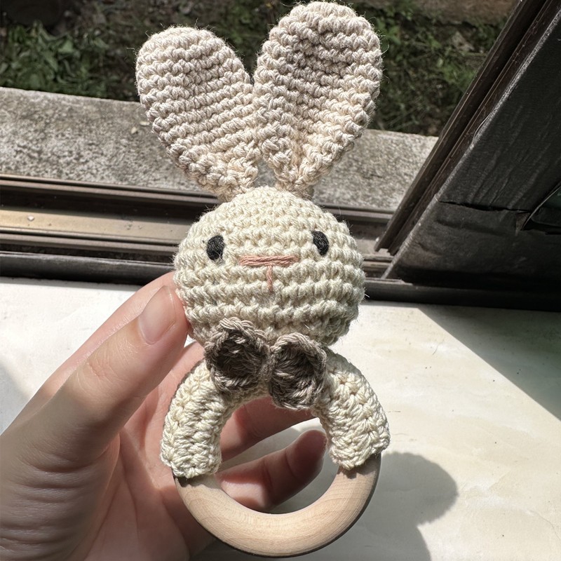Baby Rattle Supplier - Cute Handmade Giraffe Rabbit