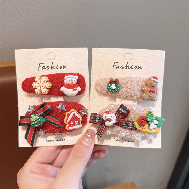 Hair Clip Manufacturer - New Alloy Bow Christmas Theme