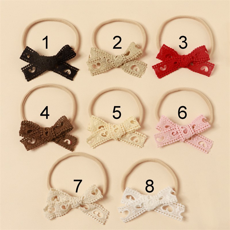 Hair Scrunchies Factory - Lace Heart Bow Soft