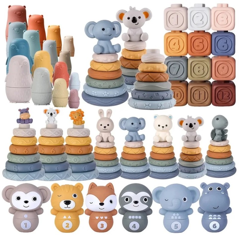Block Toy Factory - Soft Silicone Stacking Tower