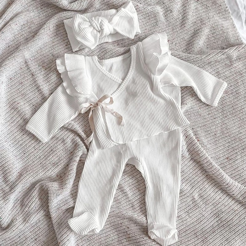 Baby Set Manufacturer - Long Sleeve Romper Bow Shorts
