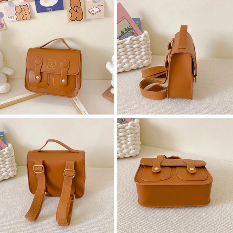 Children Backpack Factory - Vintage PU Cartoon Bear