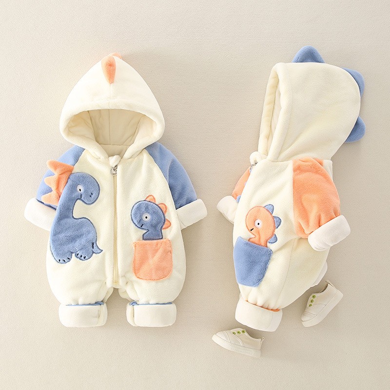 Children Coat Supplier - Cartoon Dinosaur Hooded