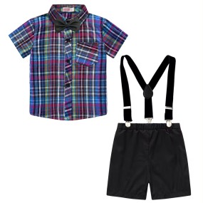 Boys Set Factory - Casual Backstrap Bowtie Checkered