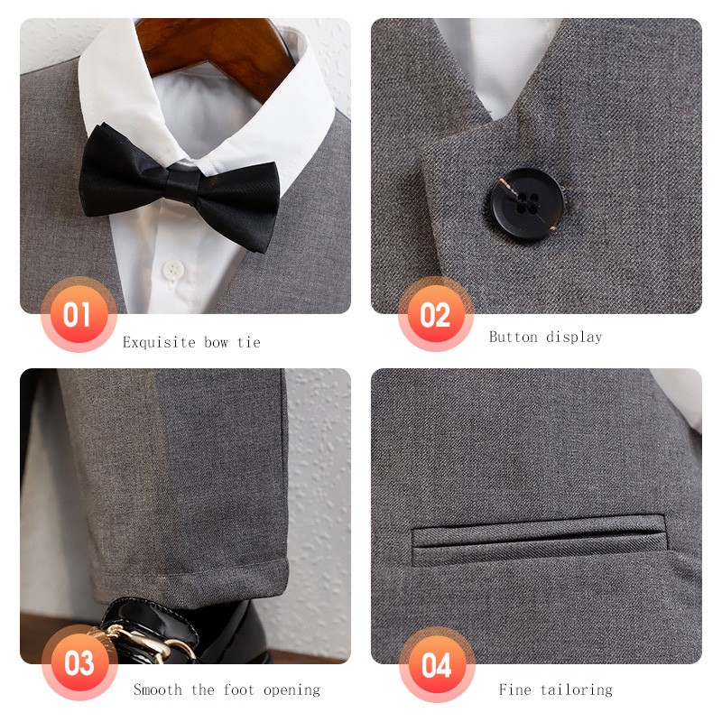 Children Blazer Supplier - British Style Vest Set