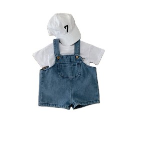 Children Set Factory - Custom Denim Strap Shorts