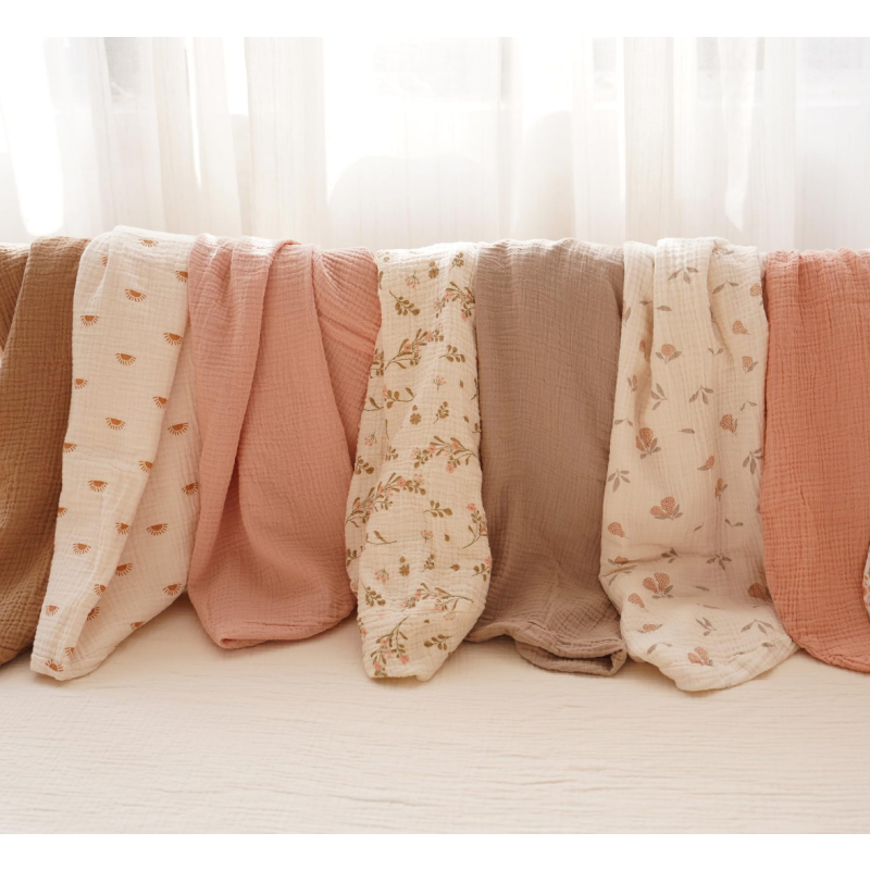 Crib Sheets Manufacturer - Solid Pattern Cotton Muslin