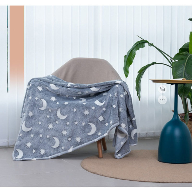 Glow Blanket Supplier - Dark Floral Pattern Fleece