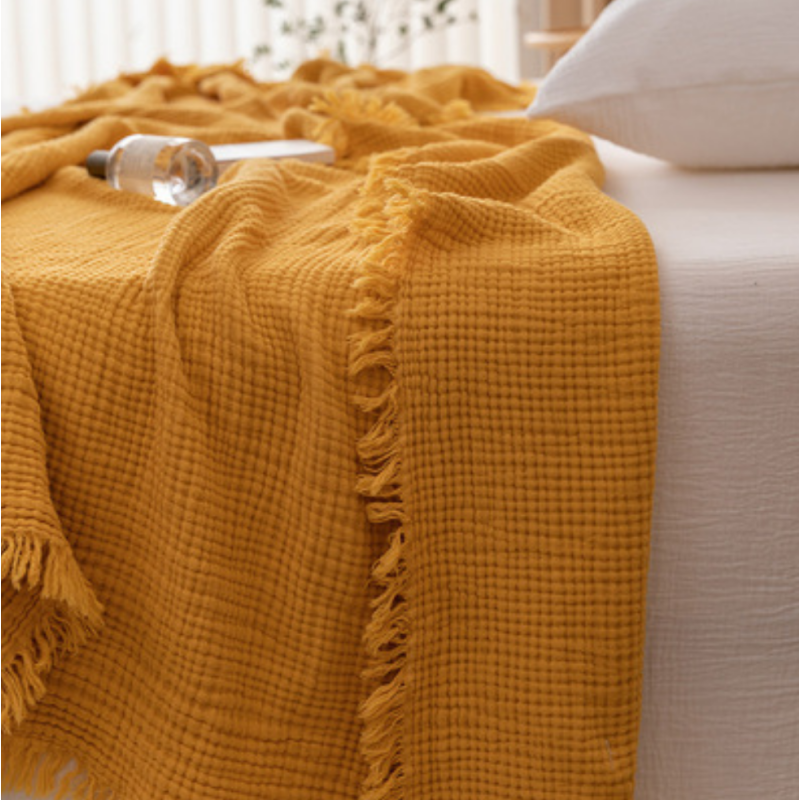 Cotton Blanket Manufacturer - 4-Layer Crepe Crinkle Organic