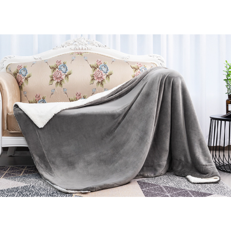 Wool Blanket Supplier - Double Sided Floral Lamb