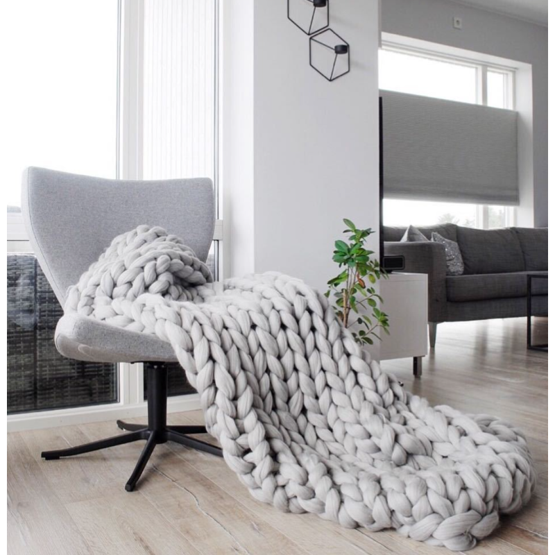 Hand Knitted Blanket Manufacturer - Nordic Coarse Wool Sofa