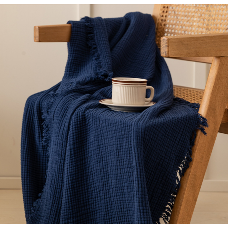 Cotton Blanket Manufacturer - 4-Layer Crepe Crinkle Organic