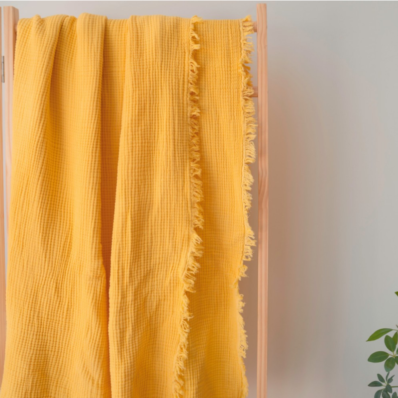 Cotton Blanket Manufacturer - 4-Layer Crepe Crinkle Organic