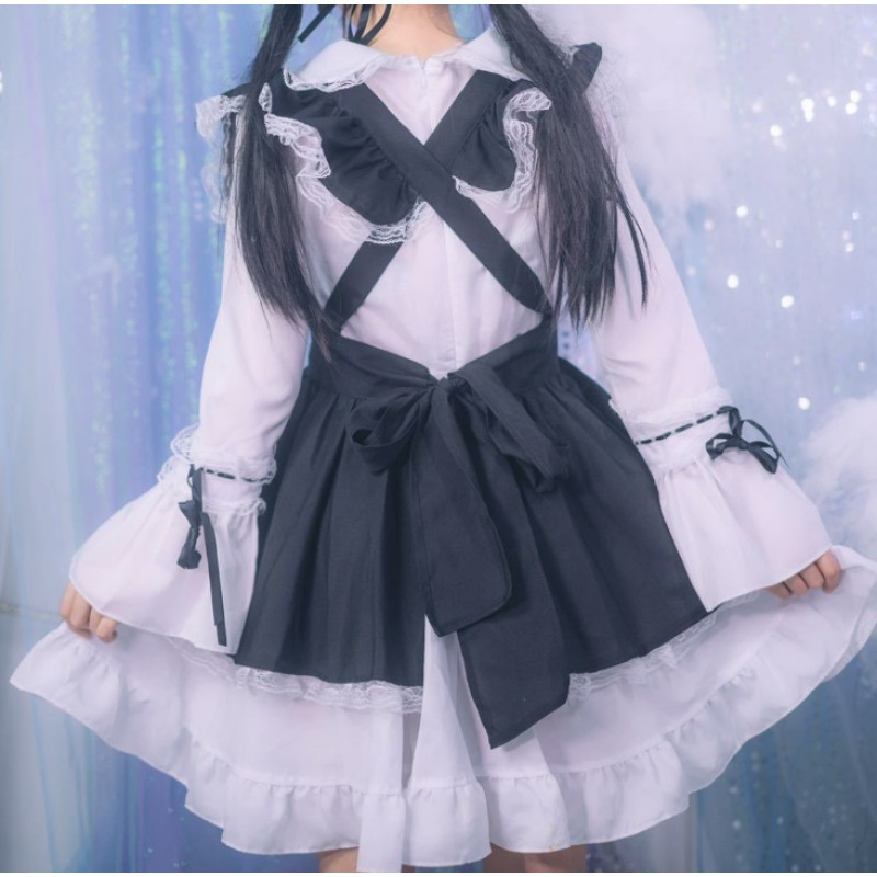 Cosplay Dress Manufacturer - Black White Lolita Gothic