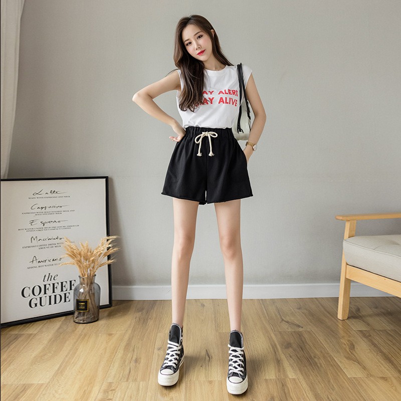 Women Shorts Manufacturer - Wide-leg Loose Korean