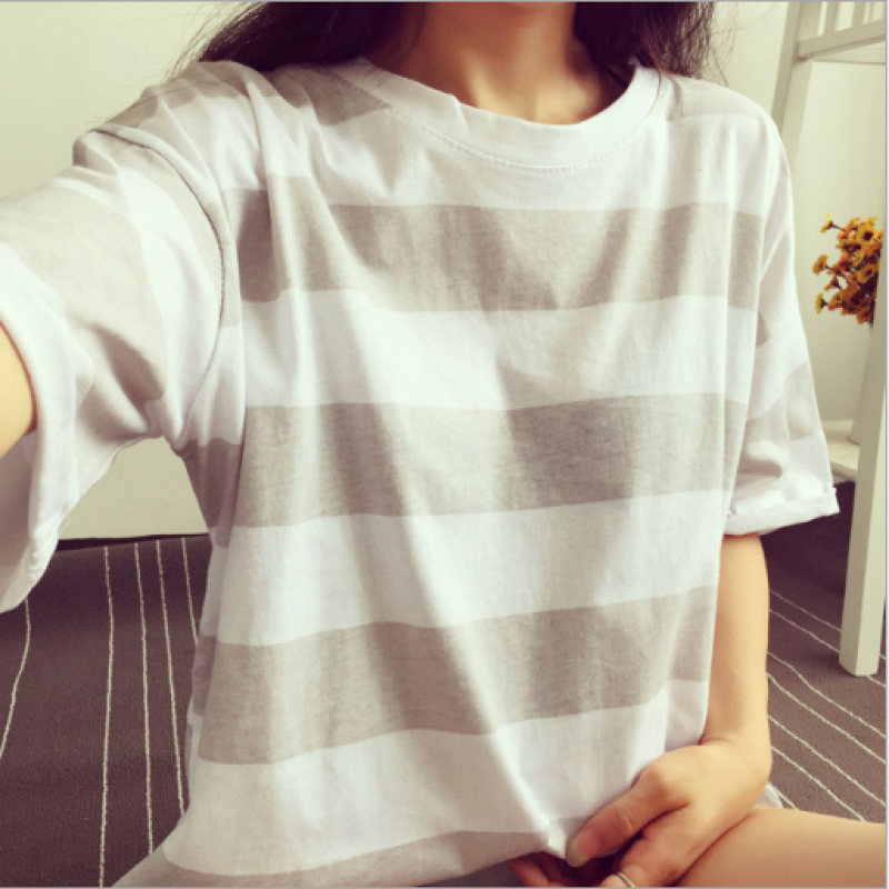 Women T-shirt Manufacturer - 2019 Summer Striped Loose