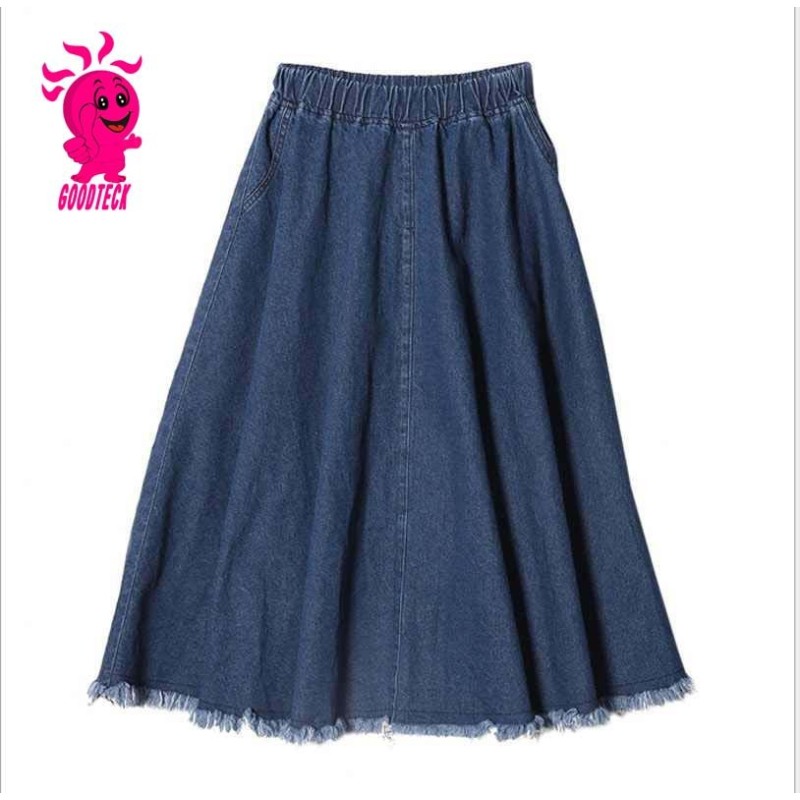 Denim Skirt Manufacturer - Long Blue Western
