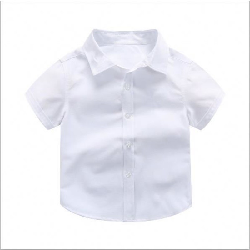 Boy Shirt Supplier - Summer White Short Sleeve