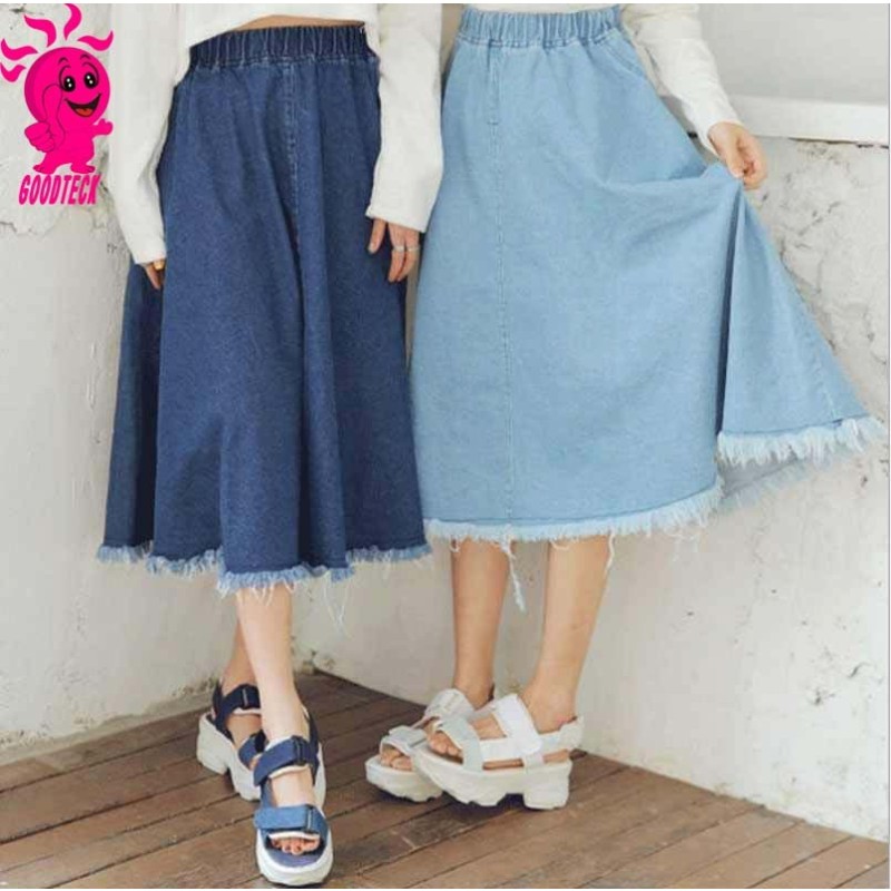 Denim Skirt Manufacturer - Long Blue Western
