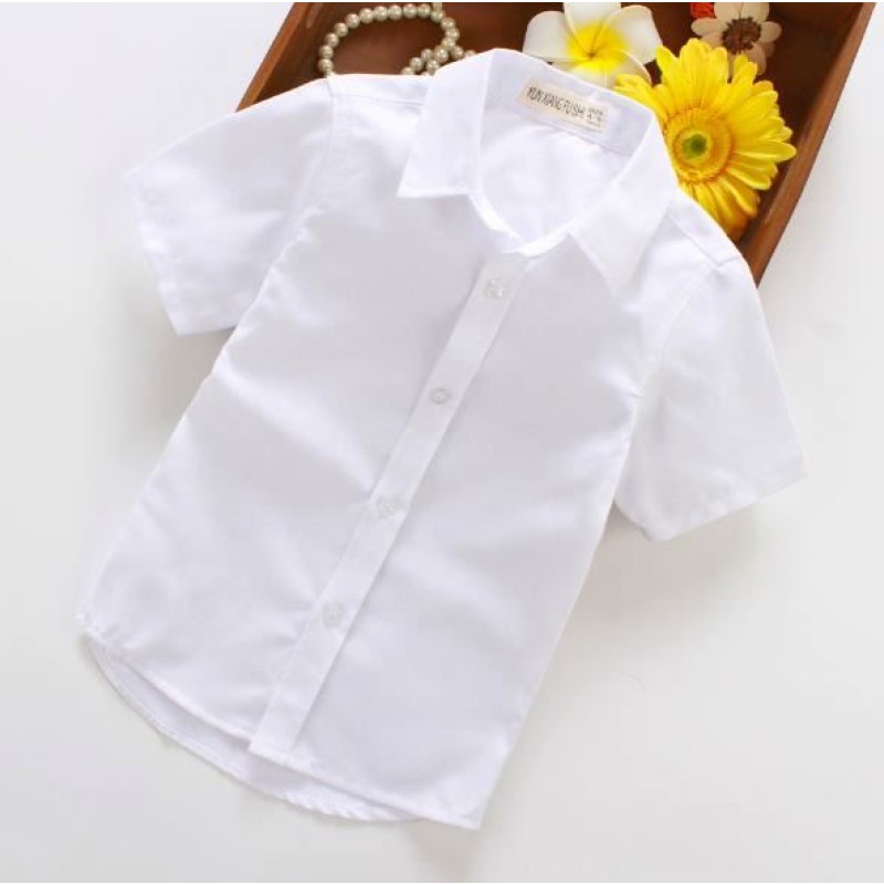 Boy Shirt Supplier - Summer White Short Sleeve